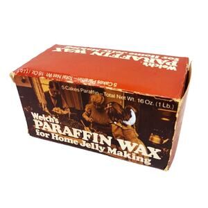 Vintage 1970's Canning Paraffin Wax Original Box 16oz Rare Welch's Advertising